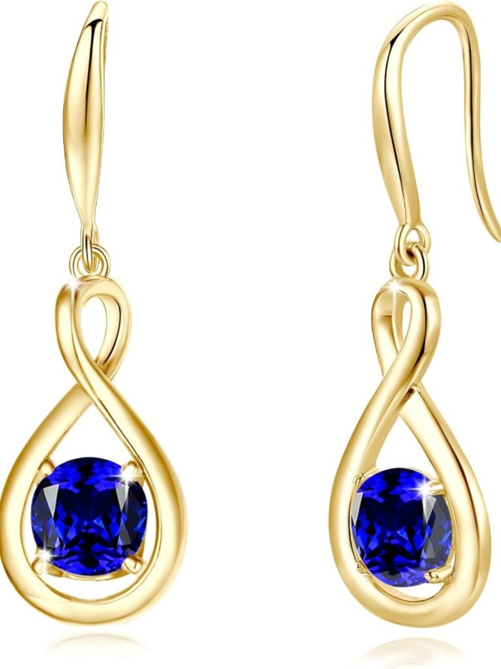 Dainty Infinity Dangle Drop Earrings in 925 Sterling Silver - Elegant Jewelry
